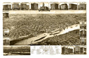 Vintage Map of St. Paul, Minnesota 1883
