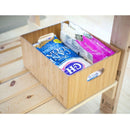 12" x 9" x 6" Bamboo Storage Box with Matching Lid | Eco-Friendly Lidded Organizer Bin with Integrated Handles by MobilevisionUS