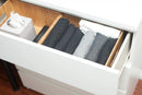 2-Piece Stackable Bamboo Storage Box Set with Labeling Clips | Large (14”) & Small (12”) Eco-Friendly Nested Bins for Home & Office by MobilevisionUS
