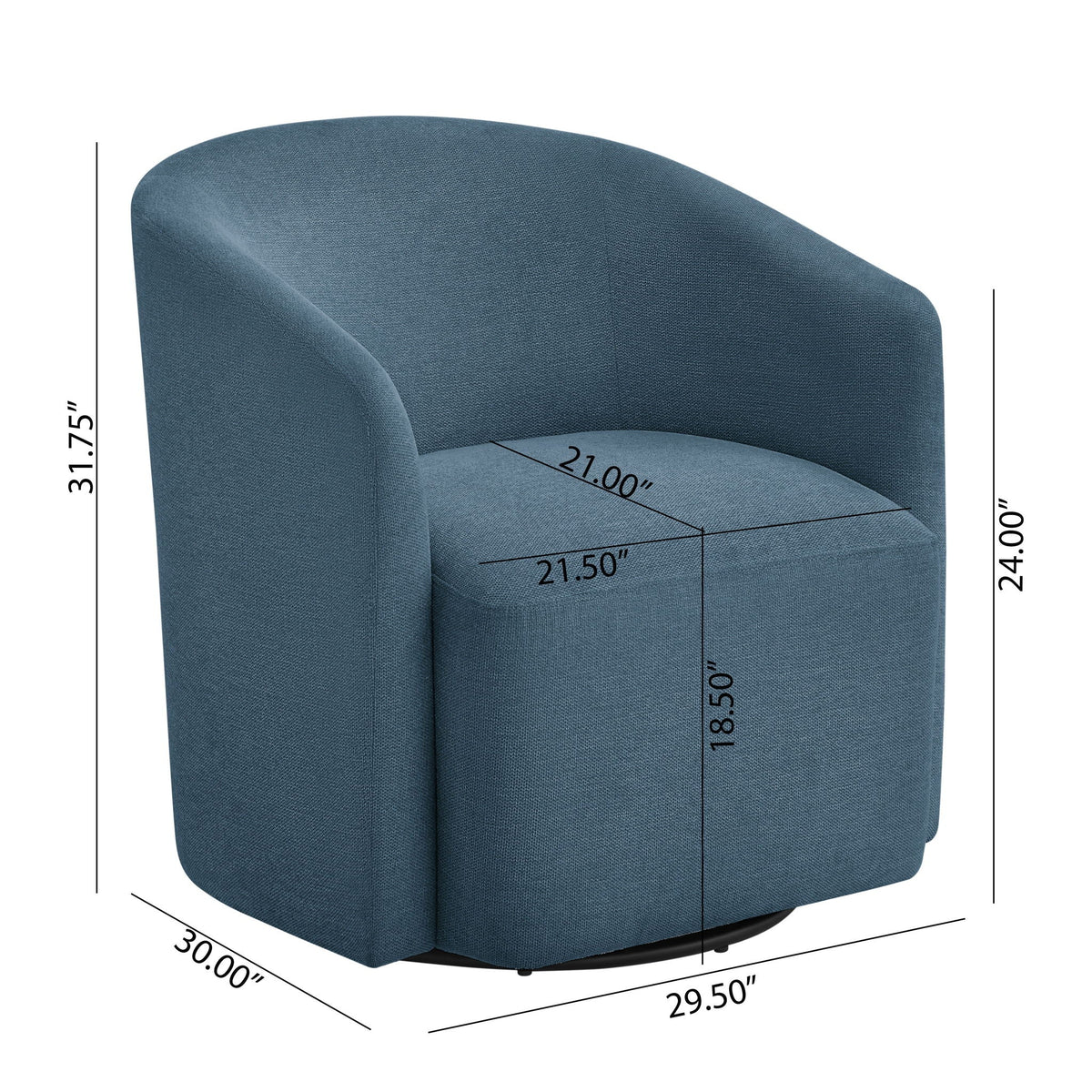 Ardena - Modern Swivel Barrel Chair, photo 14 of 40