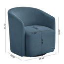 Ardena - Modern Swivel Barrel Chair by HouseOfZazla