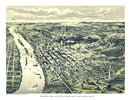 Vintage Map of St. Paul, Minnesota 1890
