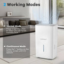 65 Pints Dehumidifier with 24H Timer and LED Display-White by LJGDeals