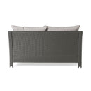 Contemporary Antibes Loveseat & Table Set Outdoor - Gray by HouseOfZazla