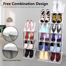 5 Tier Vertical Shoe Rack Narrow Free Standing Storage Organizer for Entryway Space-Saving Stackable Shoe Holder Corner Shoe Tower For Entryway Bedroo