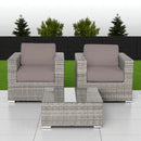 Wicker Seating Group Set With Table And Cushions by Unique Piece Furniture