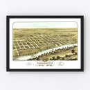 Vintage Map of Shakopee, Minnesota 1869