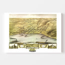 Vintage Map of Stillwater, Minnesota 1870