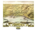 Vintage Map of Stillwater, Minnesota 1870