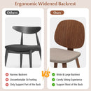 Wooden Dining Chair Set of 2 with Bentwood Frame and Padded Seat-Walnut by LJGDeals