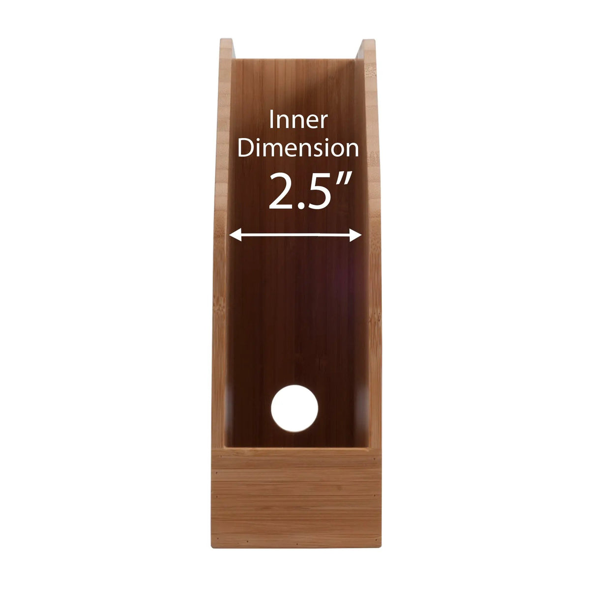 Premium Bamboo Desktop Organizer & File Sorter | 2-Pack Set, dimensions drawing