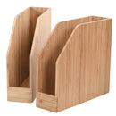 Premium Bamboo Desktop Organizer & File Sorter | 2-Pack Set by MobilevisionUS