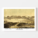 Vintage Map of Winona, Minnesota 1874