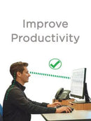 2-Pack Large Bamboo Stackable Desktop Drawers (13.5" x 9.5") | Professional Office Organizer & Ergonomic Monitor Stand Set by MobilevisionUS