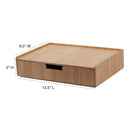 2-Pack Large Bamboo Stackable Desktop Drawers (13.5" x 9.5") | Professional Office Organizer & Ergonomic Monitor Stand Set by MobilevisionUS