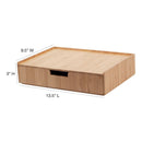 Bamboo Desktop File Organizer & Large Storage Drawer Combo | 7-Slot Paper Sorter & Monitor Stand Set for Home Office Organization by MobilevisionUS