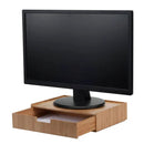 2-Pack Large Bamboo Stackable Desktop Drawers (13.5" x 9.5") | Professional Office Organizer & Ergonomic Monitor Stand Set by MobilevisionUS