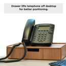 Large Bamboo Monitor Stand with Drawer | 13.5" Stackable Desk Organizer for Letter Size Paper by MobilevisionUS