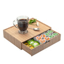 Large Bamboo Monitor Stand with Drawer | 13.5" Stackable Desk Organizer for Letter Size Paper by MobilevisionUS