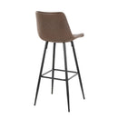 Durango - Industrial / Urban Fixed Height Barstool Square Footrest (Set of 2) - Black / Espresso by HouseOfZazla