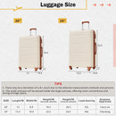 2 Piece Luggage Set With Bags Expanable Spinner Wheels ABS Lightweight Suitcase With Tsa Lock 20" / 24" by HouseOfZazla