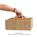 Bamboo Multi Purpose Caddy with Handle by MobilevisionUS