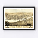 Vintage Map of Cedar Rapids, Iowa 1868