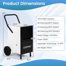 189 Pints Commercial Dehumidifier with Built-in Water Pump-Black by LJGDeals