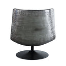 Piotr - Top Grain Leather Accent Chair With Swivel - Black by Unique Piece Furniture
