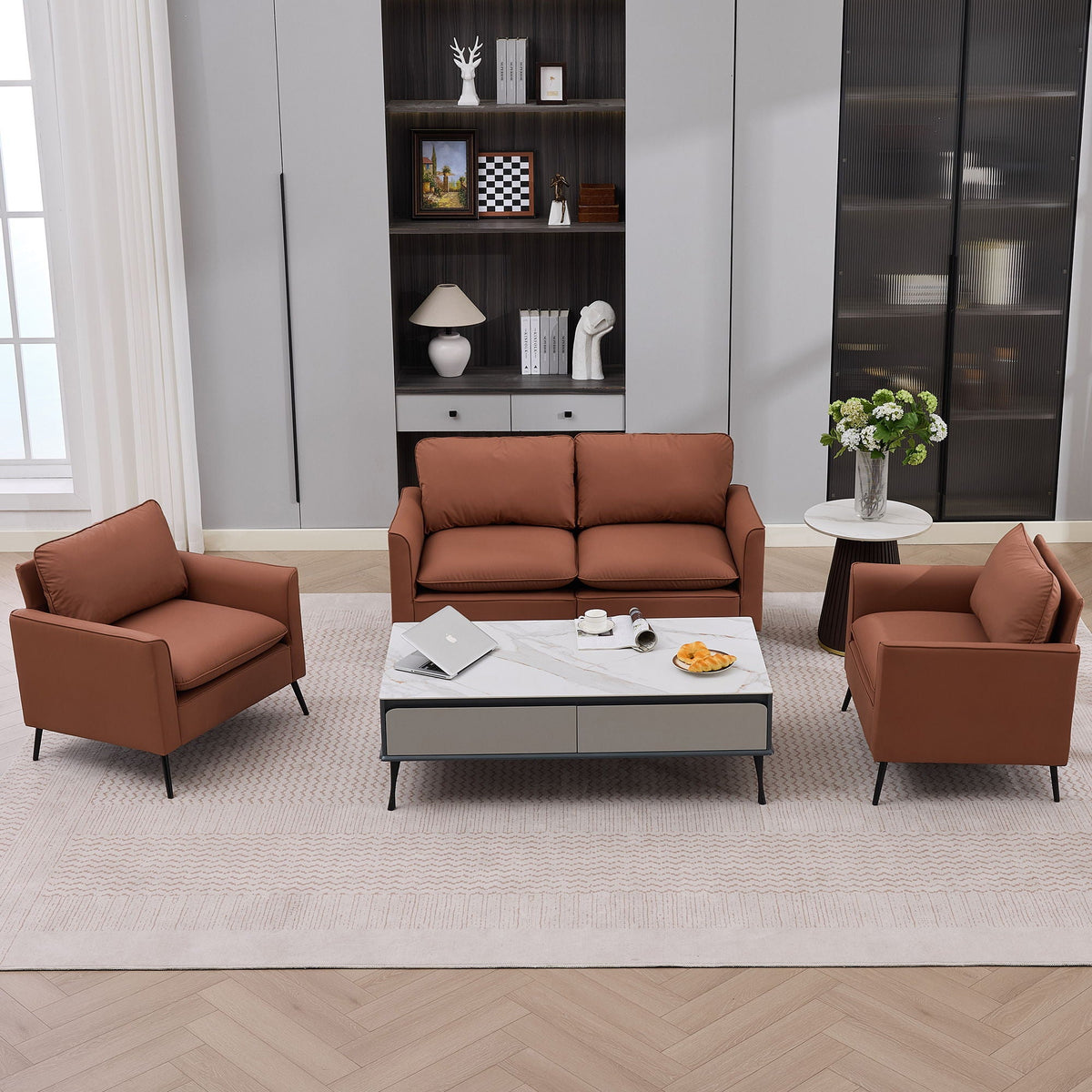 Upholstered Loveseat, For Living Room, photo 10 of 40