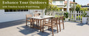 U_STYLE 5-Piece Outdoor Acacia Wood Dining Set by HouseOfZazla