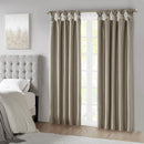 Twist Tab Total Blackout Window Curtain Panel Pewter 50x95