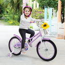 18 Inch Girl Bike with Basket with Detachable Training Wheels for 4-8 Years Old-18 inches by LJGDeals