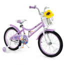 18 Inch Girl Bike with Basket with Detachable Training Wheels for 4-8 Years Old-18 inches by LJGDeals