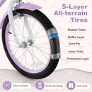 18 Inch Girl Bike with Basket with Detachable Training Wheels for 4-8 Years Old-18 inches by DirectDeals