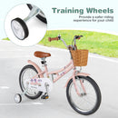 18 Inch Kids Bike Retro Bicycle with Adjustable Height and Basket for Ages 4-8 Years Old-18 inches