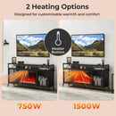 18 Inch Electric Fireplace Insert Fireplace Heater with Overheat Protection by LJGDeals