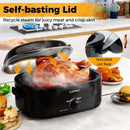 18QT Electric Roaster Oven with Self-Basting Lid Turkey Roaster with Removable Pan by LJGDeals