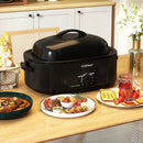 18QT Electric Roaster Oven with Self-Basting Lid Turkey Roaster with Removable Pan by LJGDeals