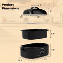 18QT Electric Roaster Oven with Self-Basting Lid Turkey Roaster with Removable Pan by LJGDeals