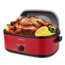 18QT Electric Roaster Oven with Self-Basting Lid Turkey Roaster with Removable Pan by LJGDeals