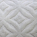 18"x18" White Indoor Outdoor Ogee Decorative Pillow