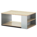 Coffee Table Sofa Side Table with Storage Shelves by LJGDeals