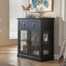 Modern Glass Door Cabinet – 3 Styles | Adjustable Shelves | Compact Storage Cupboard by 2Dropme