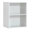 2-Layer Multifunctional Furniture Display Cabinet with Large Capacity Storage Space-White by DirectDeals