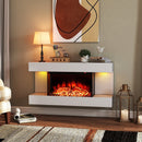 18/36 Inch 3-Sided Wall Mounted Electric Fireplace with 32/50 Inch Wide Floating Mantle by LJGDeals