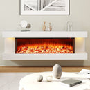 18/36 Inch 3-Sided Wall Mounted Electric Fireplace with 32/50 Inch Wide Floating Mantle by LJGDeals