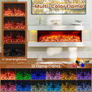 18/36 Inch 3-Sided Wall Mounted Electric Fireplace with 32/50 Inch Wide Floating Mantle
