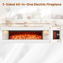 18/36 Inch 3-Sided Wall Mounted Electric Fireplace with 32/50 Inch Wide Floating Mantle by LJGDeals
