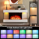 18/36 Inch 3-Sided Wall Mounted Electric Fireplace with 32/50 Inch Wide Floating Mantle